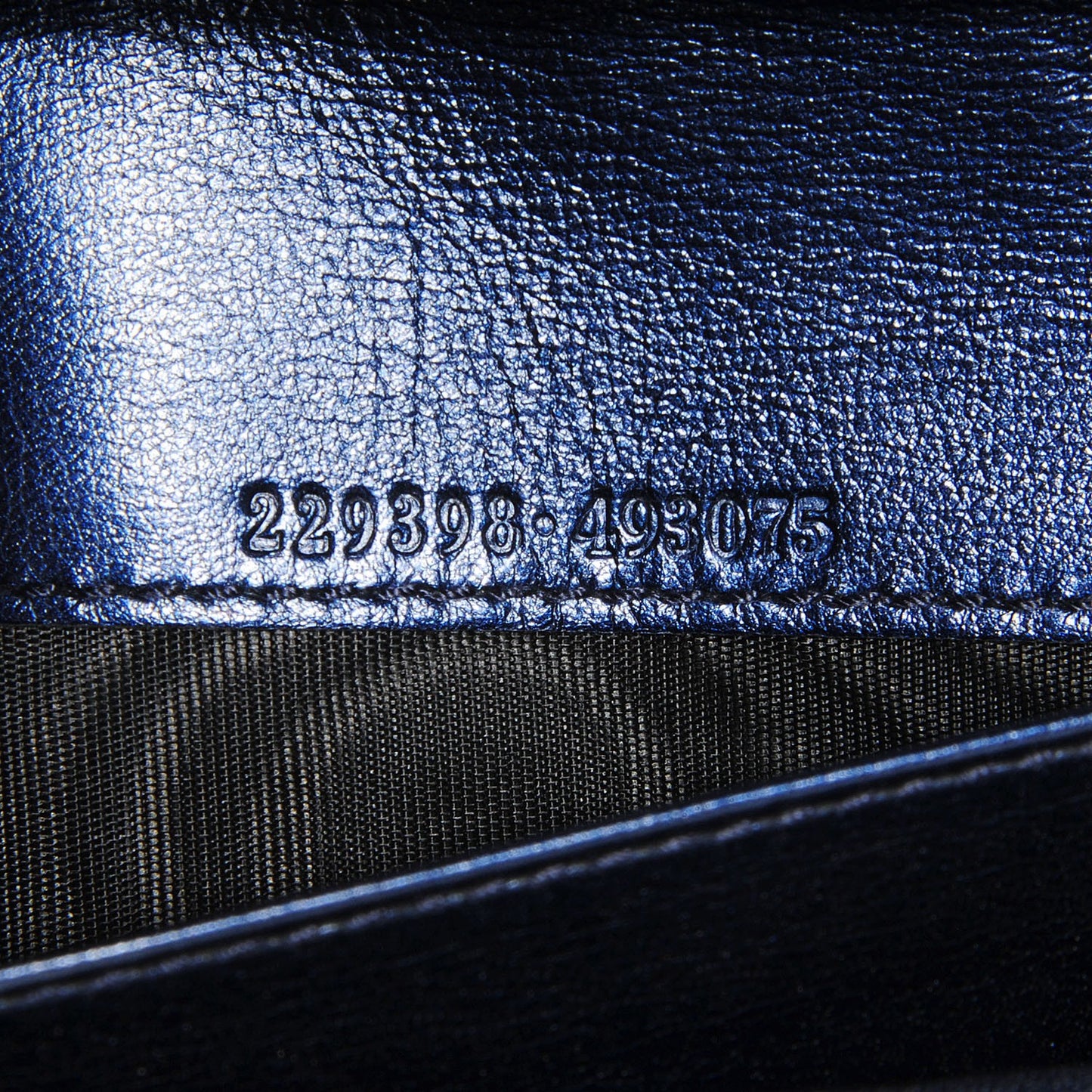 Metallic Leather Galaxy Continental Wallet Blue