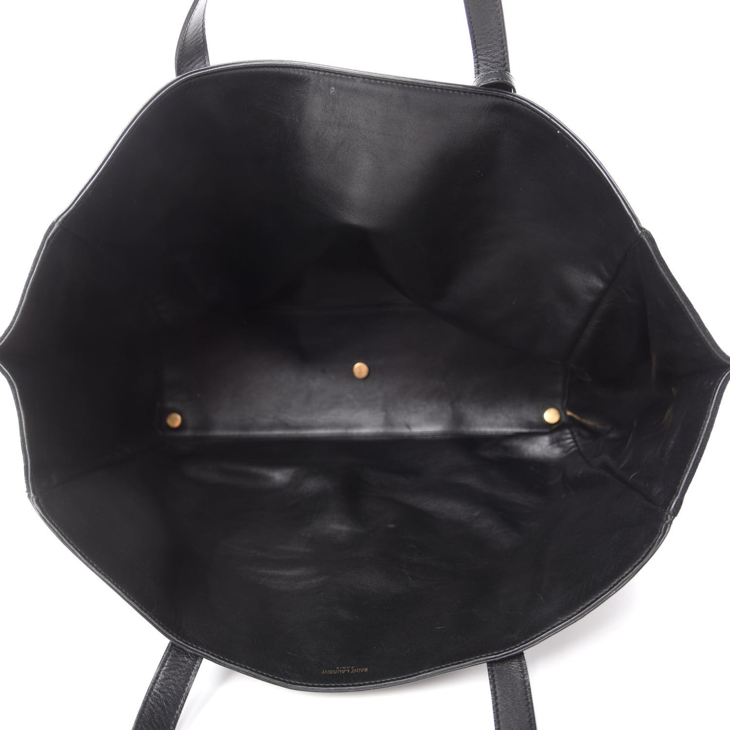 Calfskin Suede Reversible East West Shopper Tote Black