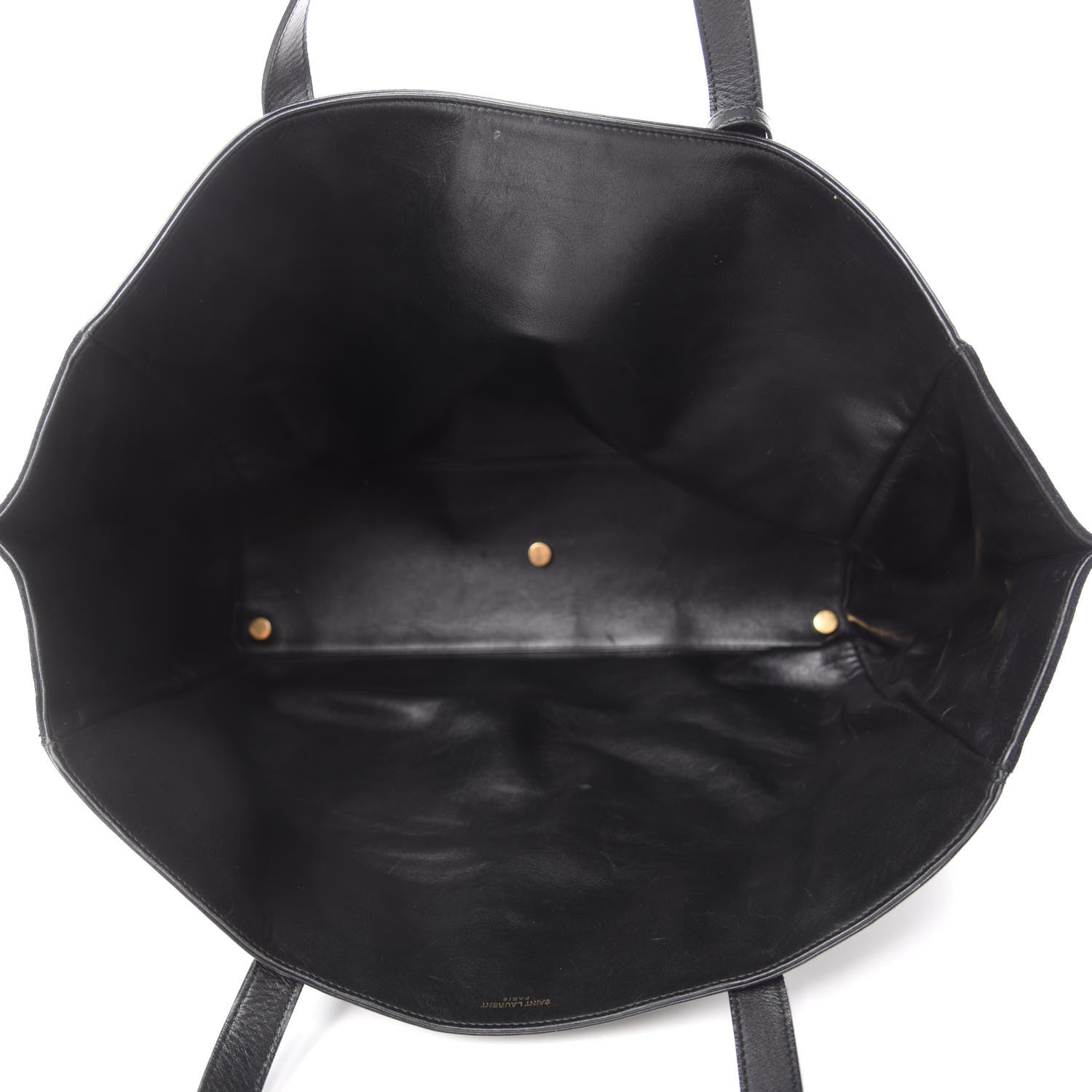 Saint Laurent Calfskin Suede Reversible East West Shopper Tote Black 5 of 21