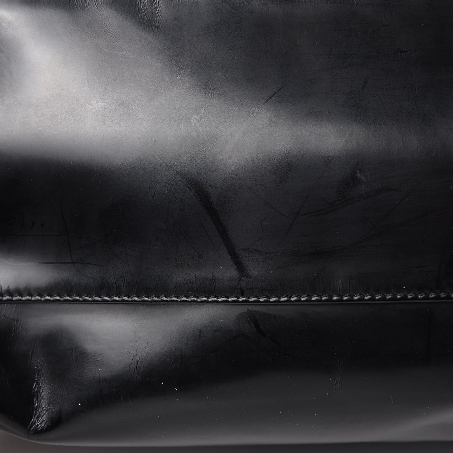 Glazed Calfskin Classic Hardware City Black
