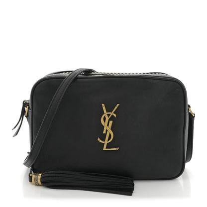 Saint Laurent Grained Lambskin Monogram Lou Camera Bag Black 1 of 12