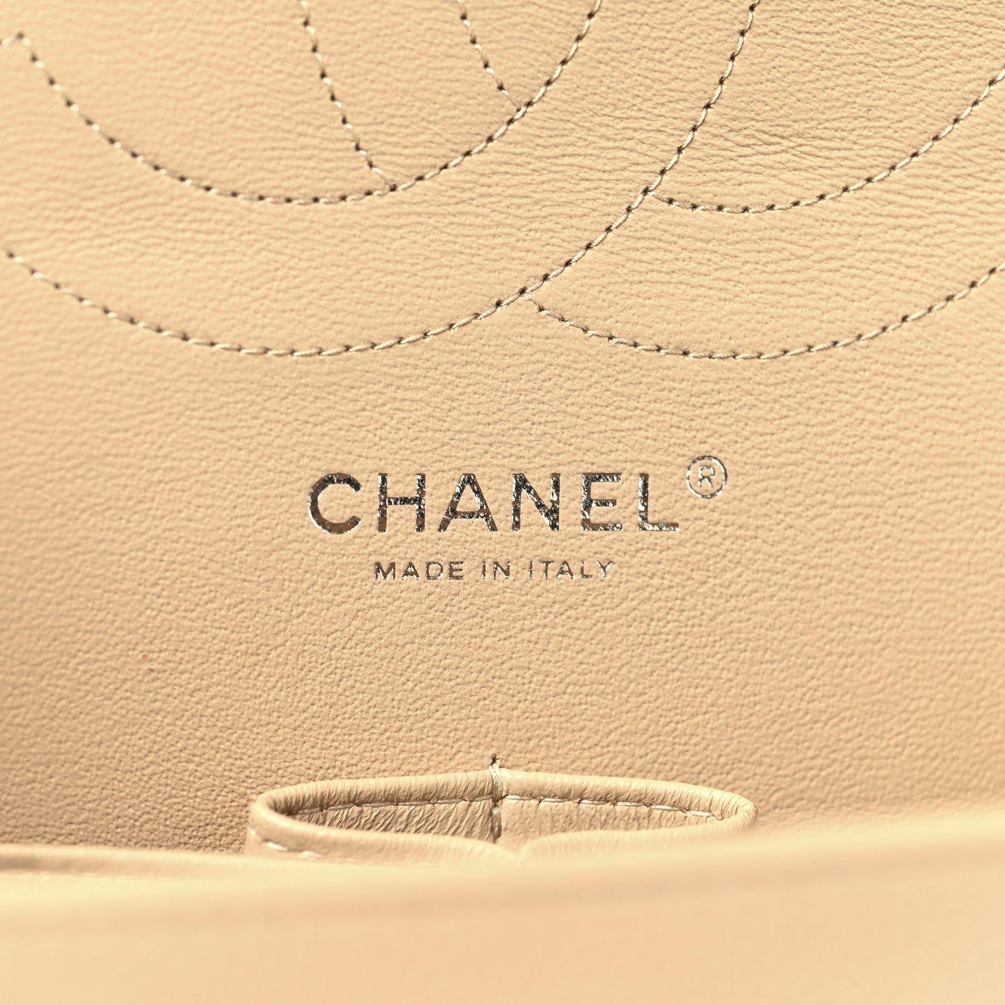 Caviar Quilted Jumbo Double Flap Beige