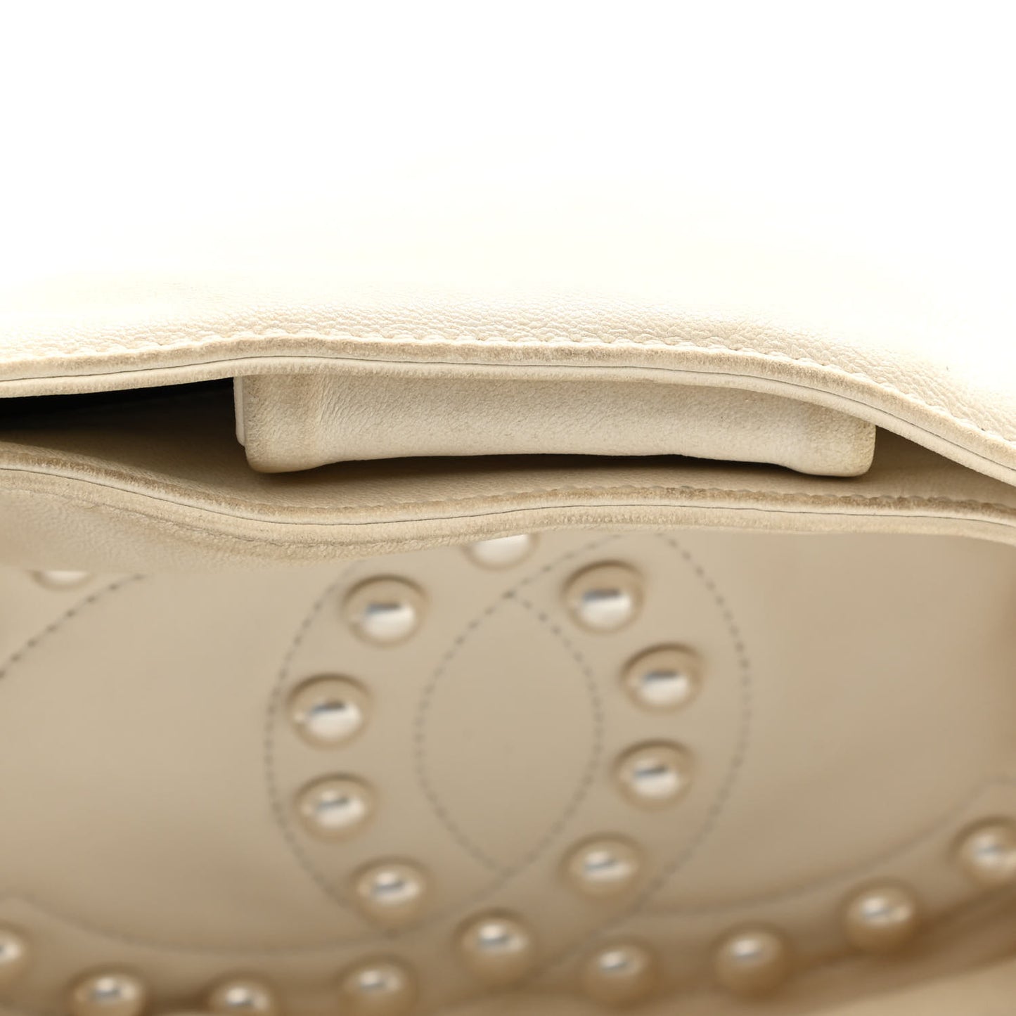 Lambskin Pearl Obsession Tote White