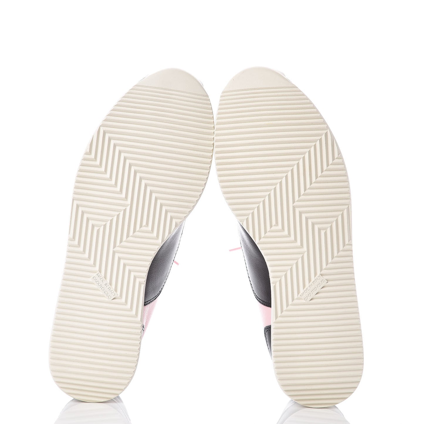 Calfskin Goal Sneakers 37.5 Rose Aube Black White
