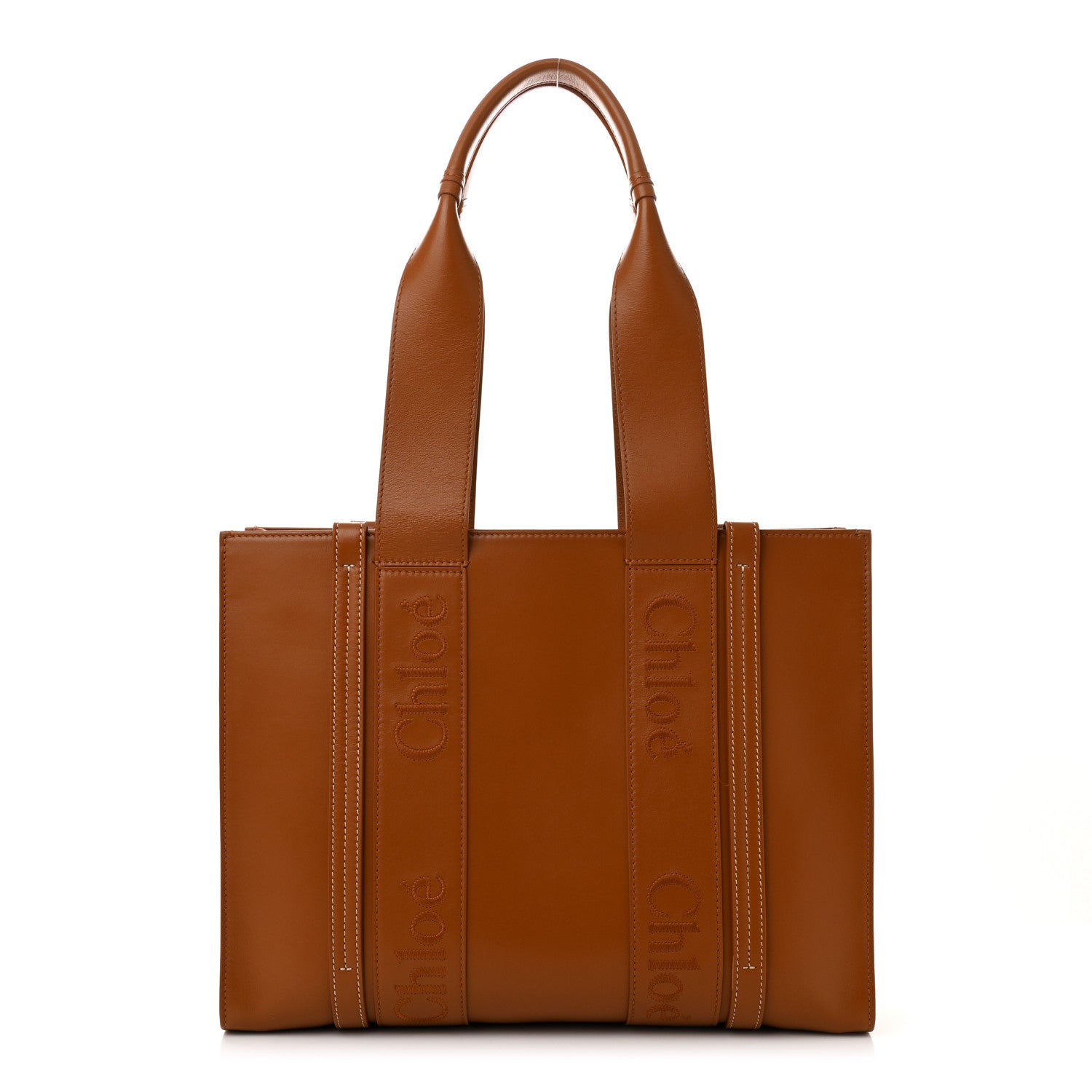 Chloe Calfskin Medium Woody Tote Caramel 1 of 10