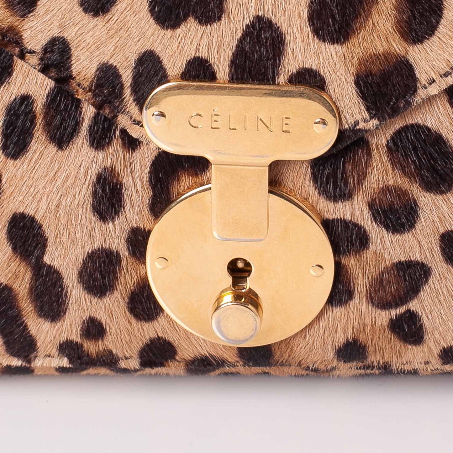Leopard Pony Hair Mini Envelope Luggage