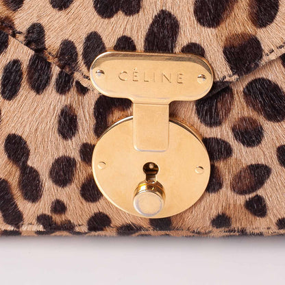 Celine Leopard Pony Hair Mini Envelope Luggage 7 of 10