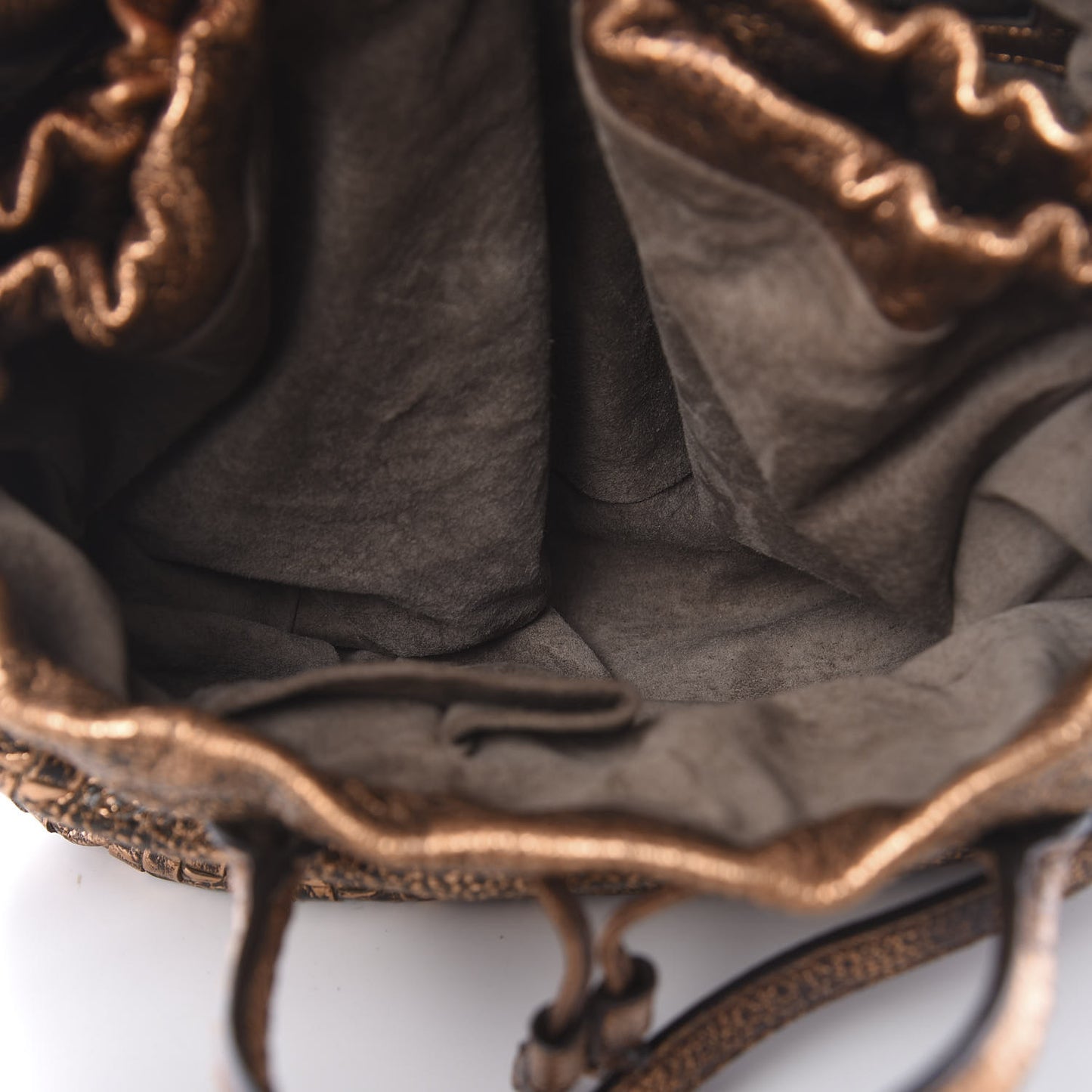 Cervo Intrecciato Satchel Rame Ossidato
