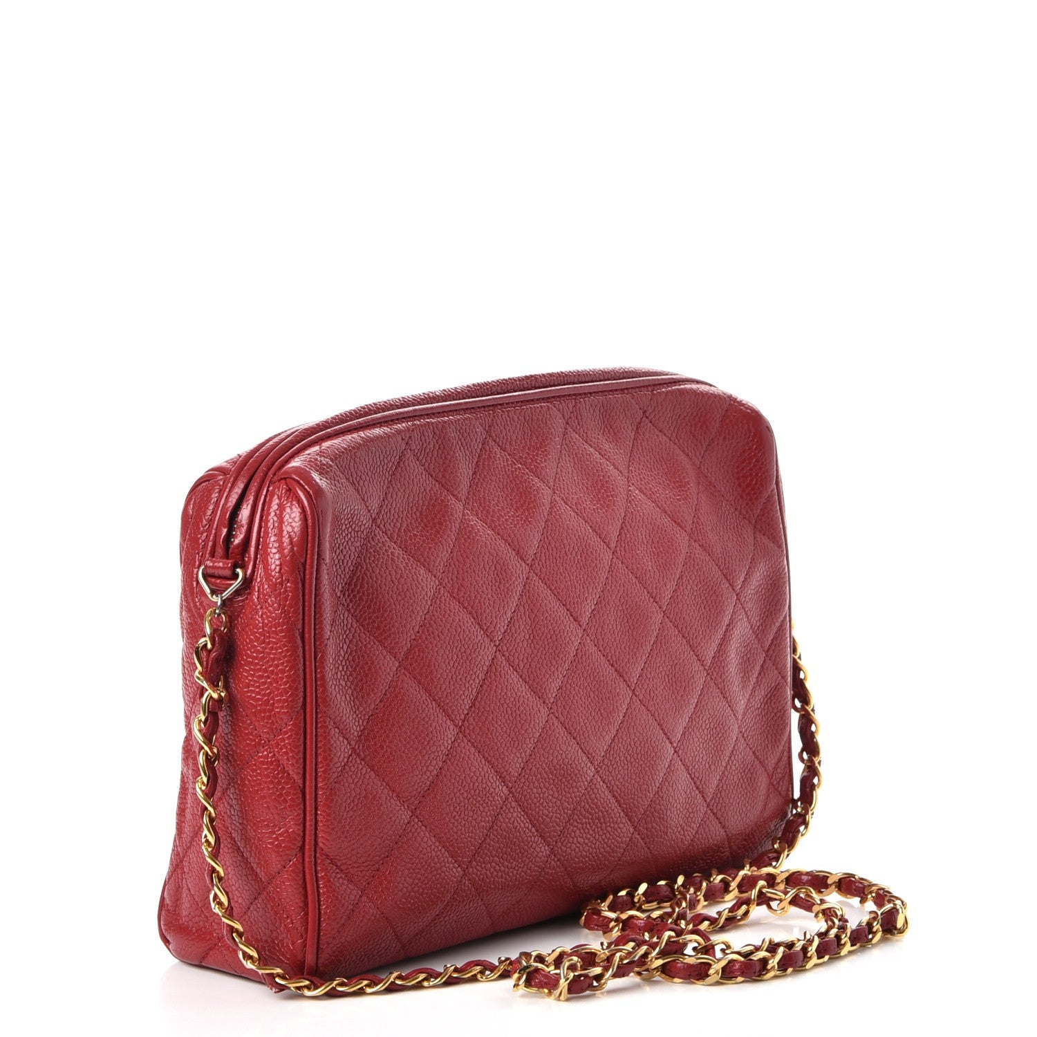 Chanel Caviar Quilted Camera Case Red 3 of 10