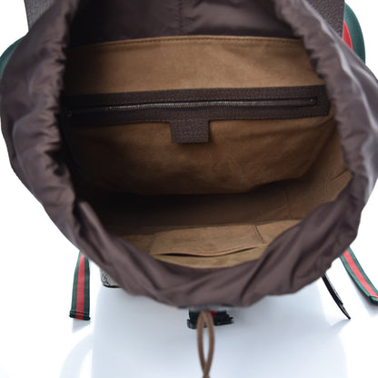 Gucci GG Supreme Monogram Tian Web Single Buckle Backpack Beige Multicolor New Acero 5 of 7