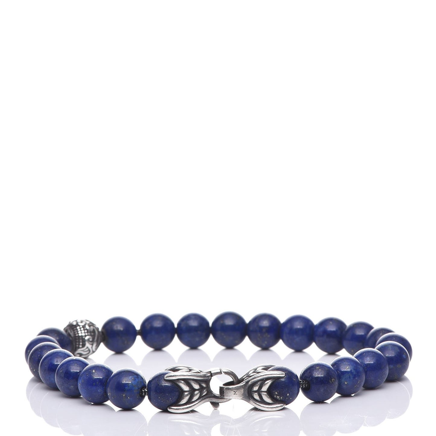 Sterling Silver Lapis Lazuli 8mm Spiritual Beads Bracelet