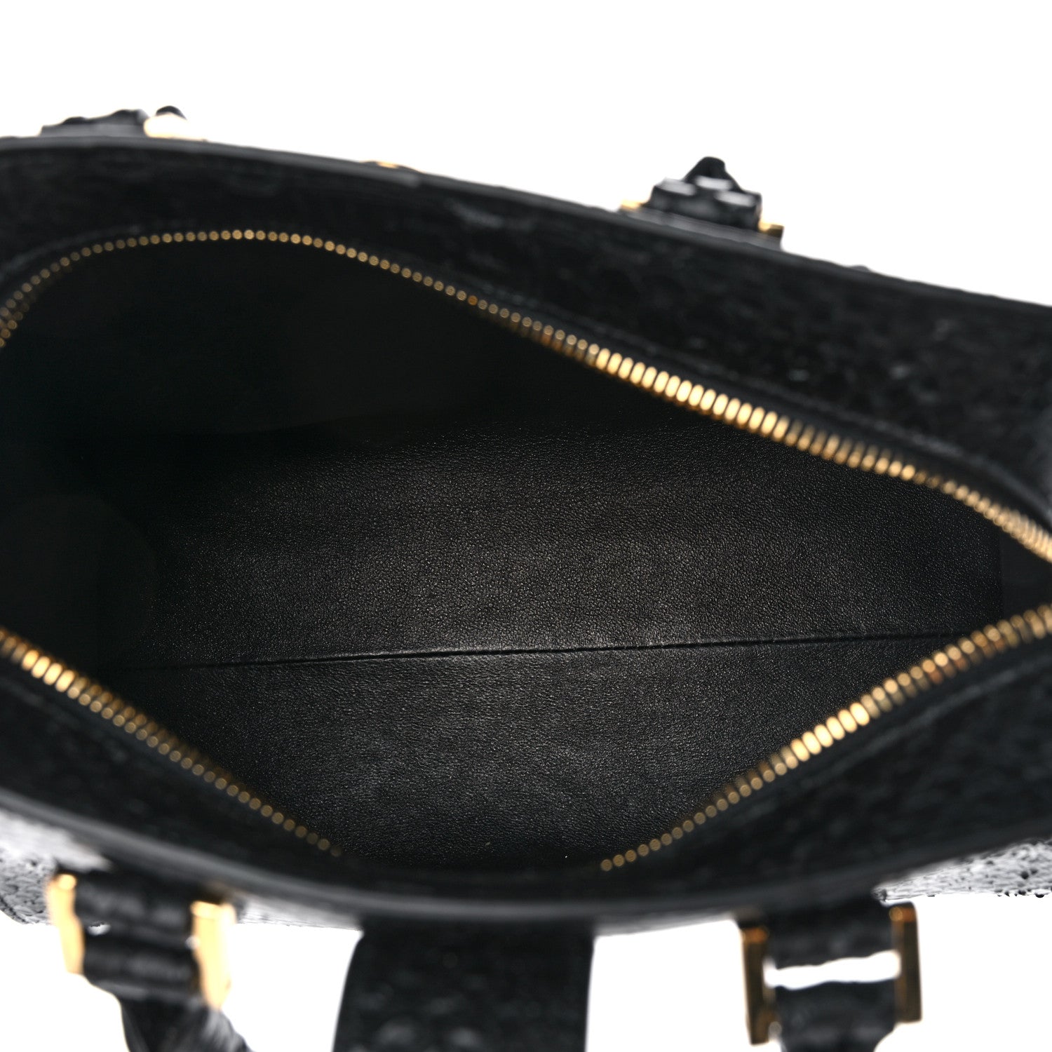 Saint Laurent Python Calfskin Embossed Monogram Baby Cabas Black 5 of 12