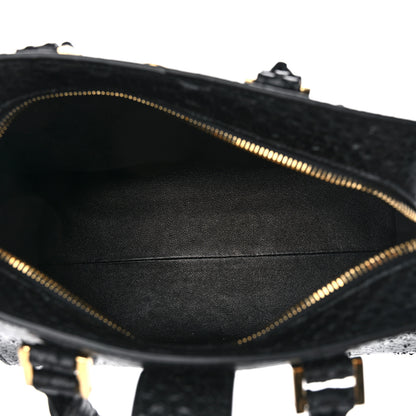 Saint Laurent Python Calfskin Embossed Monogram Baby Cabas Black 5 of 12