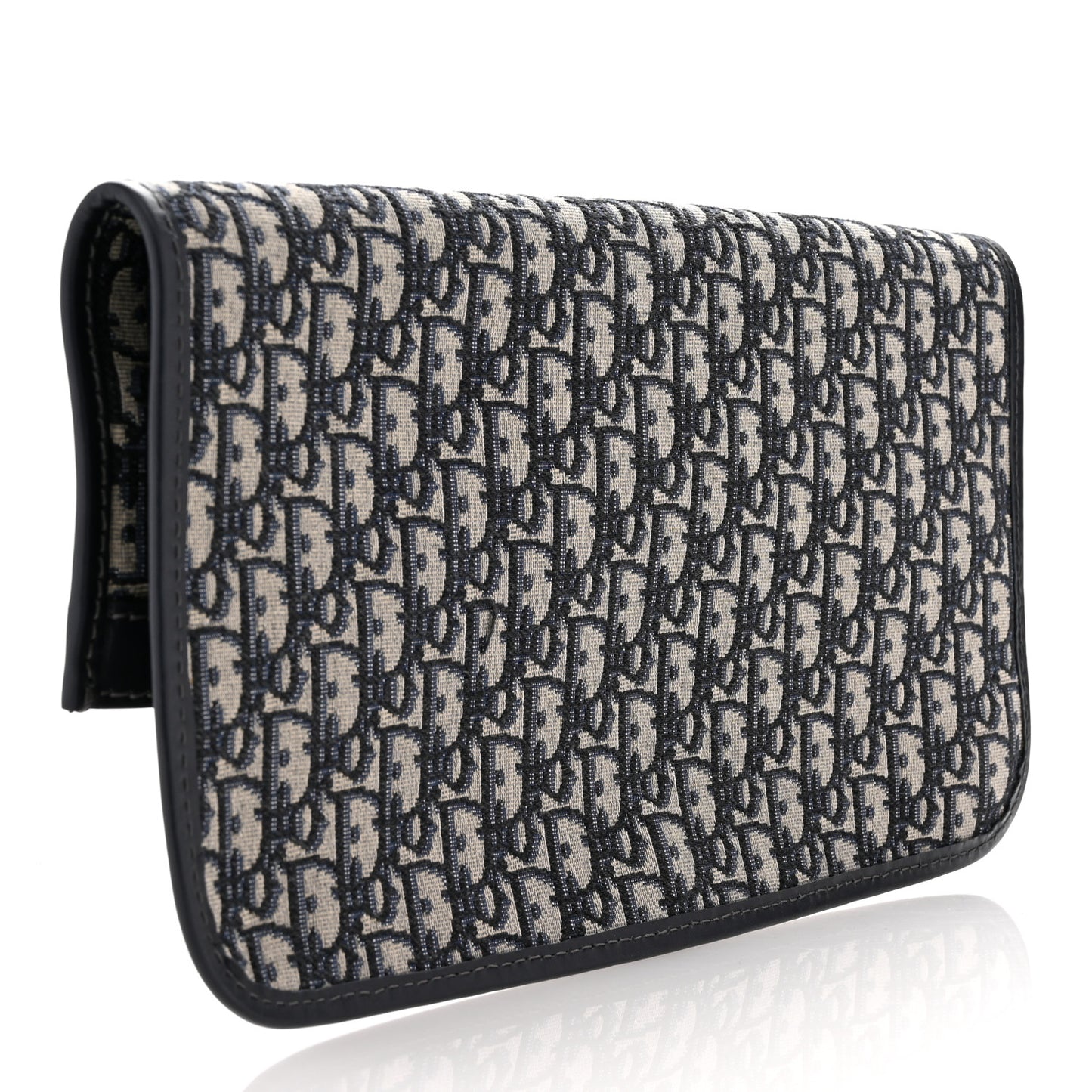 Oblique Fold Over Clutch Blue