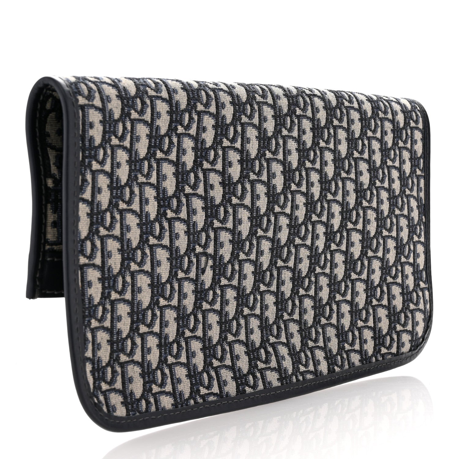 Christian Dior Oblique Fold Over Clutch Blue 3 of 8