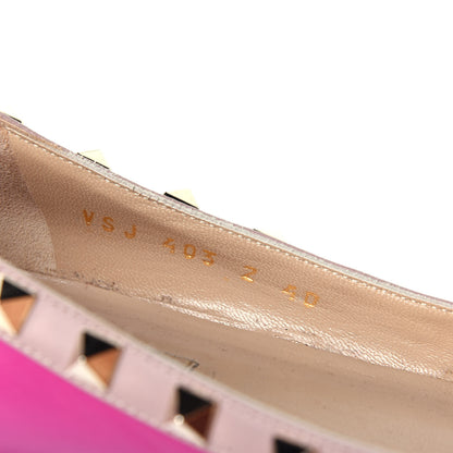 Valentino Garavani Calfskin Nappa Rockstud Ballerina Flats 40 Fuxia Poudre 10 of 13