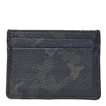 Burberry Grained Calfskin Camo Print Card Holder Green 1 of 8