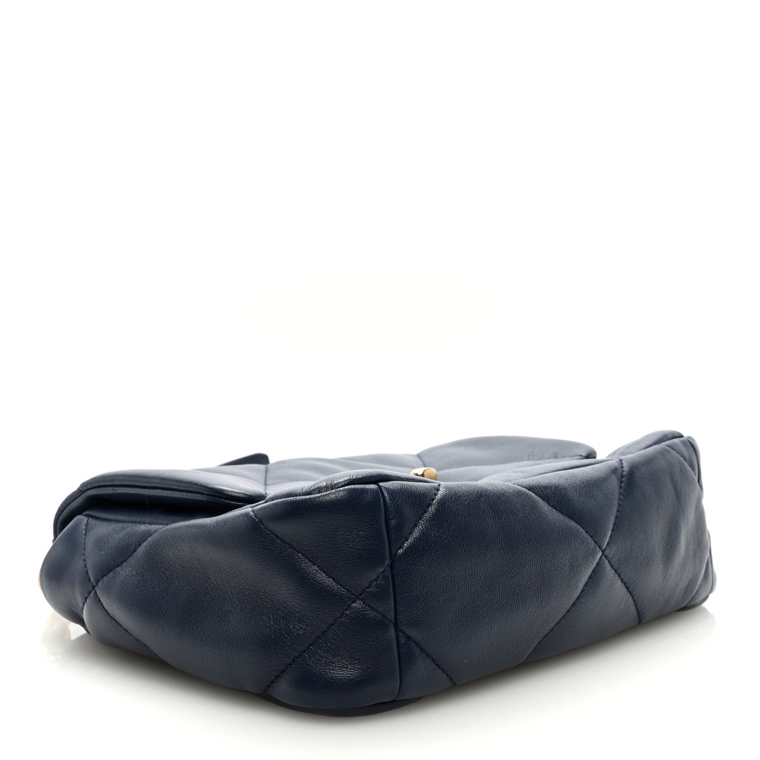 Chanel Lambskin Quilted Medium Chanel 19 Flap Navy Blue 4 of 9