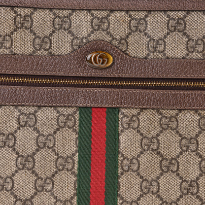 Gucci GG Supreme Monogram Large Ophidia Pouch Clutch Brown 9 of 13