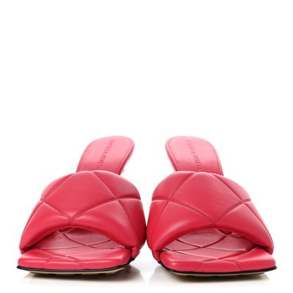 Bottega Veneta Nappa Quilted Rubber Lido Mule Sandals 37 Lollipop 2 of 7