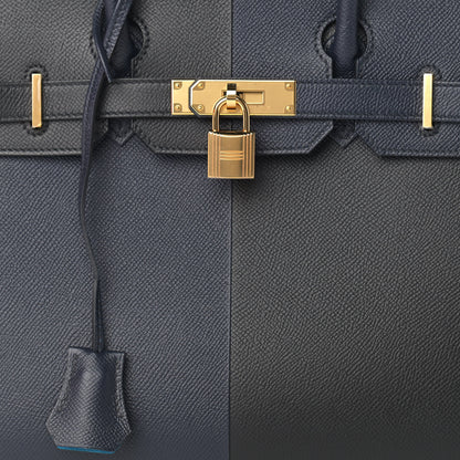 Hermes Epsom Casaque Birkin Sellier 30 Bleu Indigo Black Bleu Frida 8 of 11