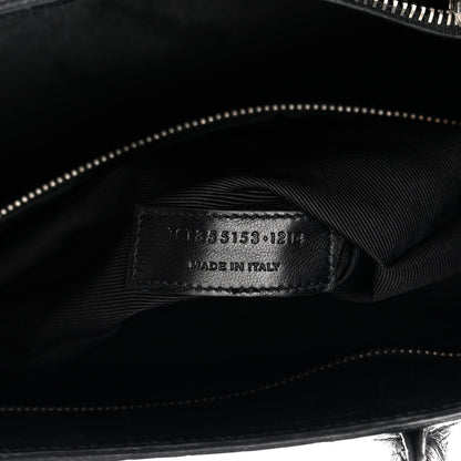 Saint Laurent Calfskin Crocodile Embossed Small Sac de Jour Black 7 of 13
