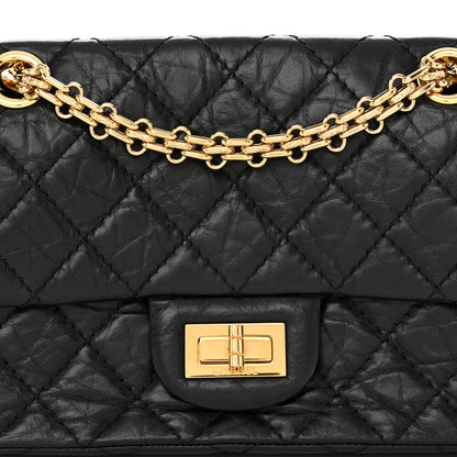 Chanel Aged Calfskin Quilted 2.55 Reissue Mini Flap Black 8 of 10