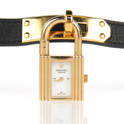 Hermes Stainless Steel Barenia 20mm Kelly Cadena Double Tour Quartz Watch Noir 9 of 13