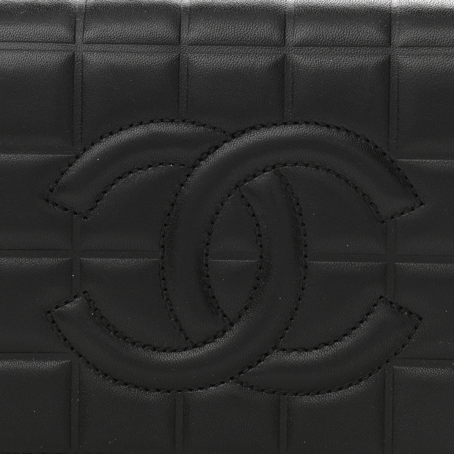 Chanel Lambskin Quilted CC Chocolate Bar Flap Black 8 of 15