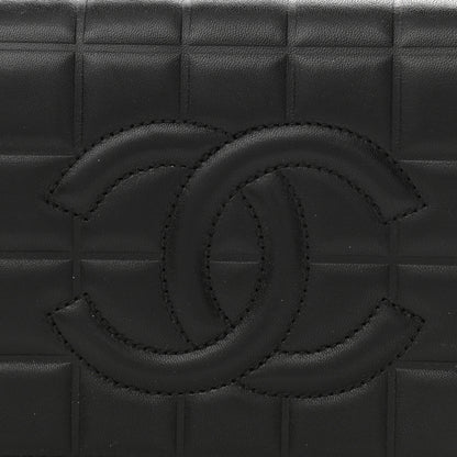 Chanel Lambskin Quilted CC Chocolate Bar Flap Black 8 of 15