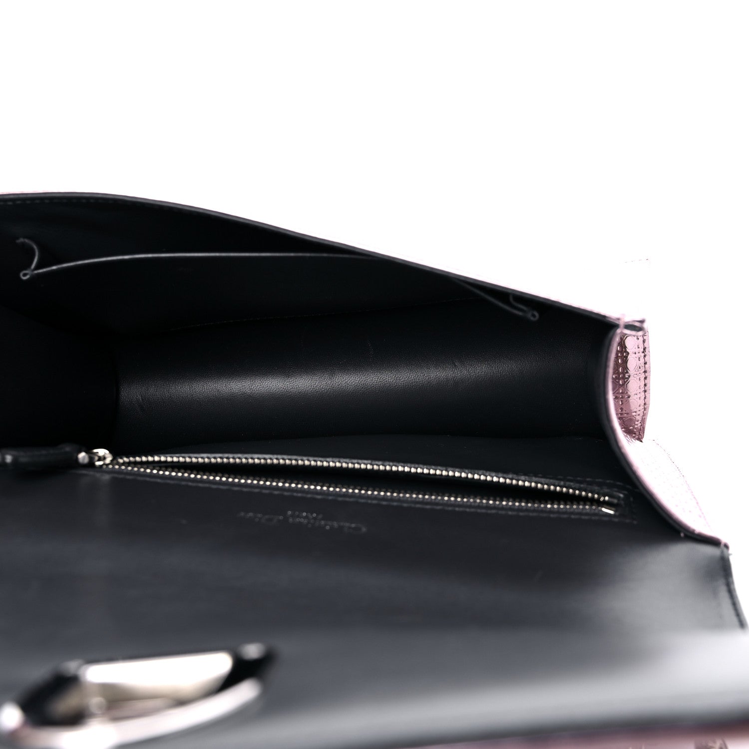Christian Dior Metallic Patent Micro-Cannage Medium Diorama Flap Bag Pink 5 of 12