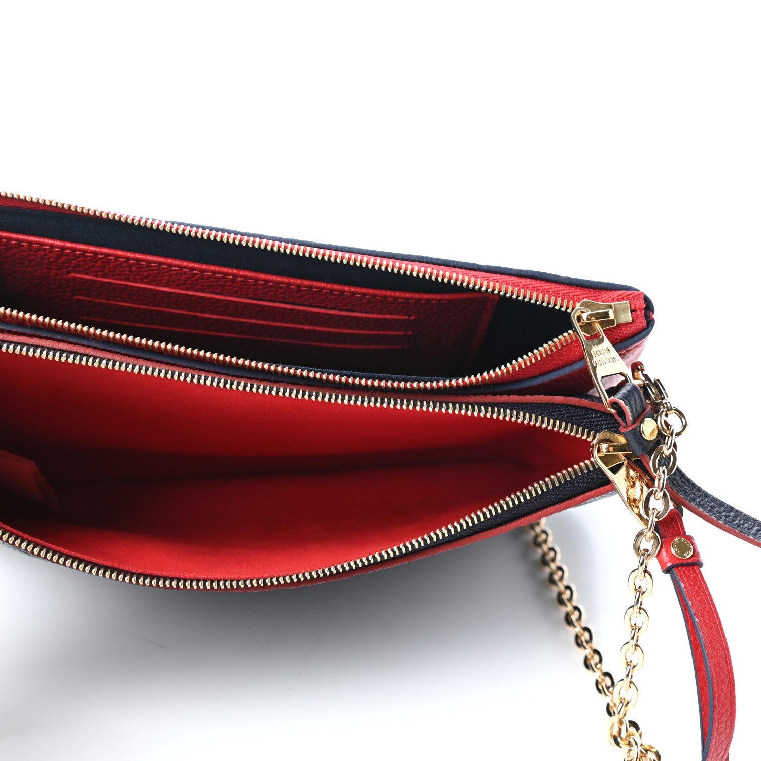 Louis Vuitton Empreinte Double Zip Pochette Marine Rouge 5 of 9