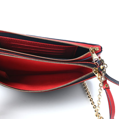 Louis Vuitton Empreinte Double Zip Pochette Marine Rouge 5 of 9
