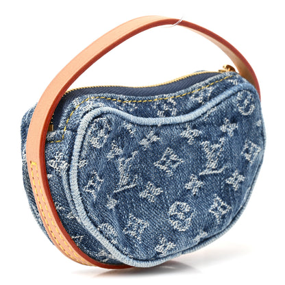 Louis Vuitton Monogram Denim Croissant Pochette Blue Blue 3 of 9
