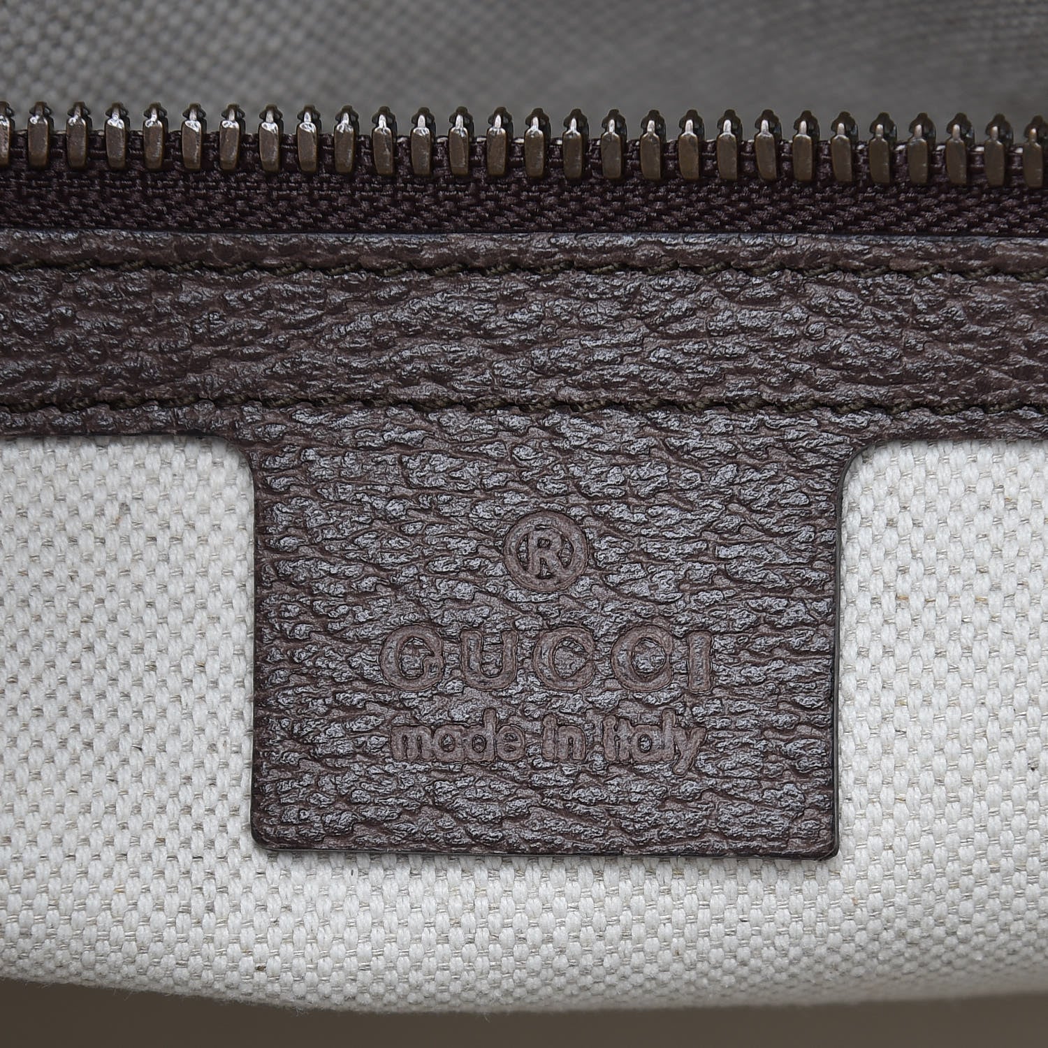 Gucci GG Supreme Monogram Textured Calfskin Web Medium Ophidia Slip Handle Tote Beige Ebony New Acero 6 of 9