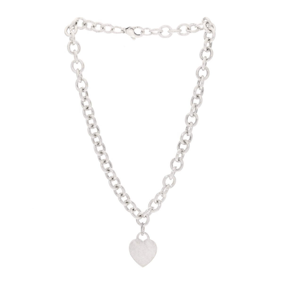 Tiffany Sterling Silver Heart Tag Necklace 3 of 6