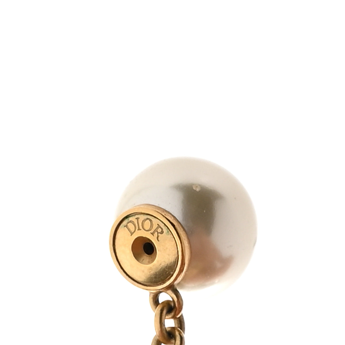 Pearl Tribal CD Drop Earrings Gold