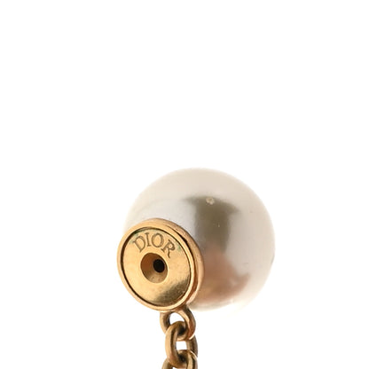 Christian Dior Pearl Tribal CD Drop Earrings Gold 4 of 4