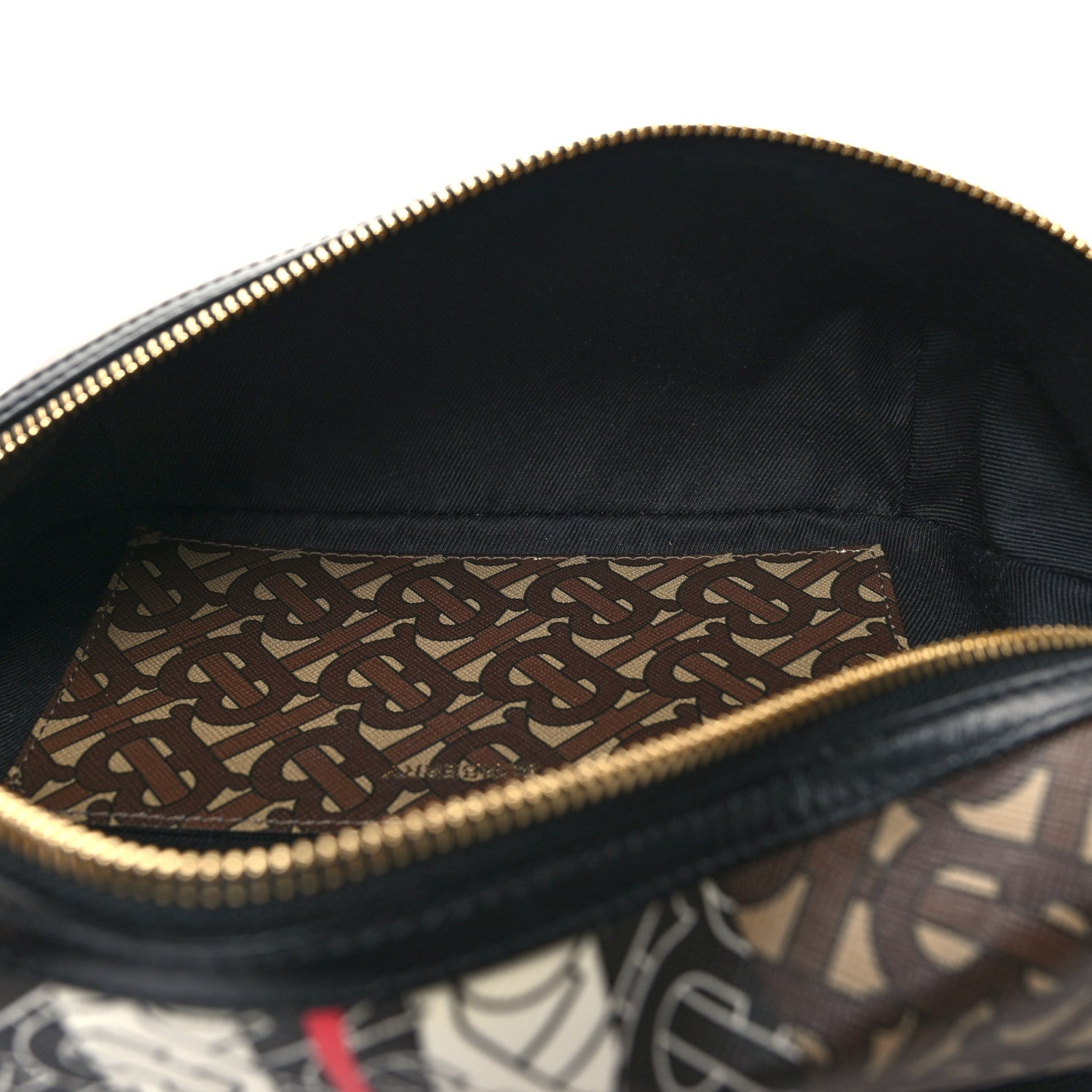 Burberry E-Canvas Monogram Stripe Medium Sonny Bum Bag Bridle Brown 5 of 11