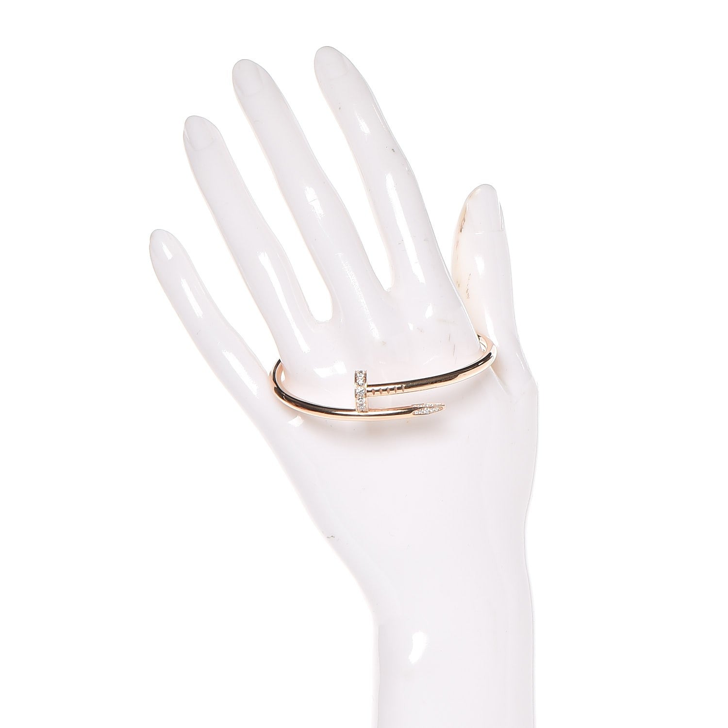 Cartier 18K Pink Gold Diamond Juste Un Clou Bracelet 16 2 of 4