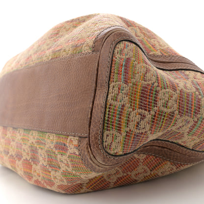 Gucci Monogram Sunset Raffia Large Sukey Brown 10 of 14