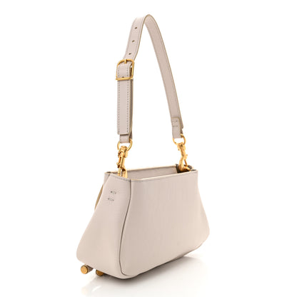 Chloe Shiny Grained Calfskin Small Marcie Clutch Wild Grey 3 of 9