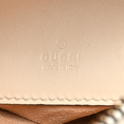 Gucci Calfskin Matelasse Mini GG Marmont Crossbody Bag White 6 of 9
