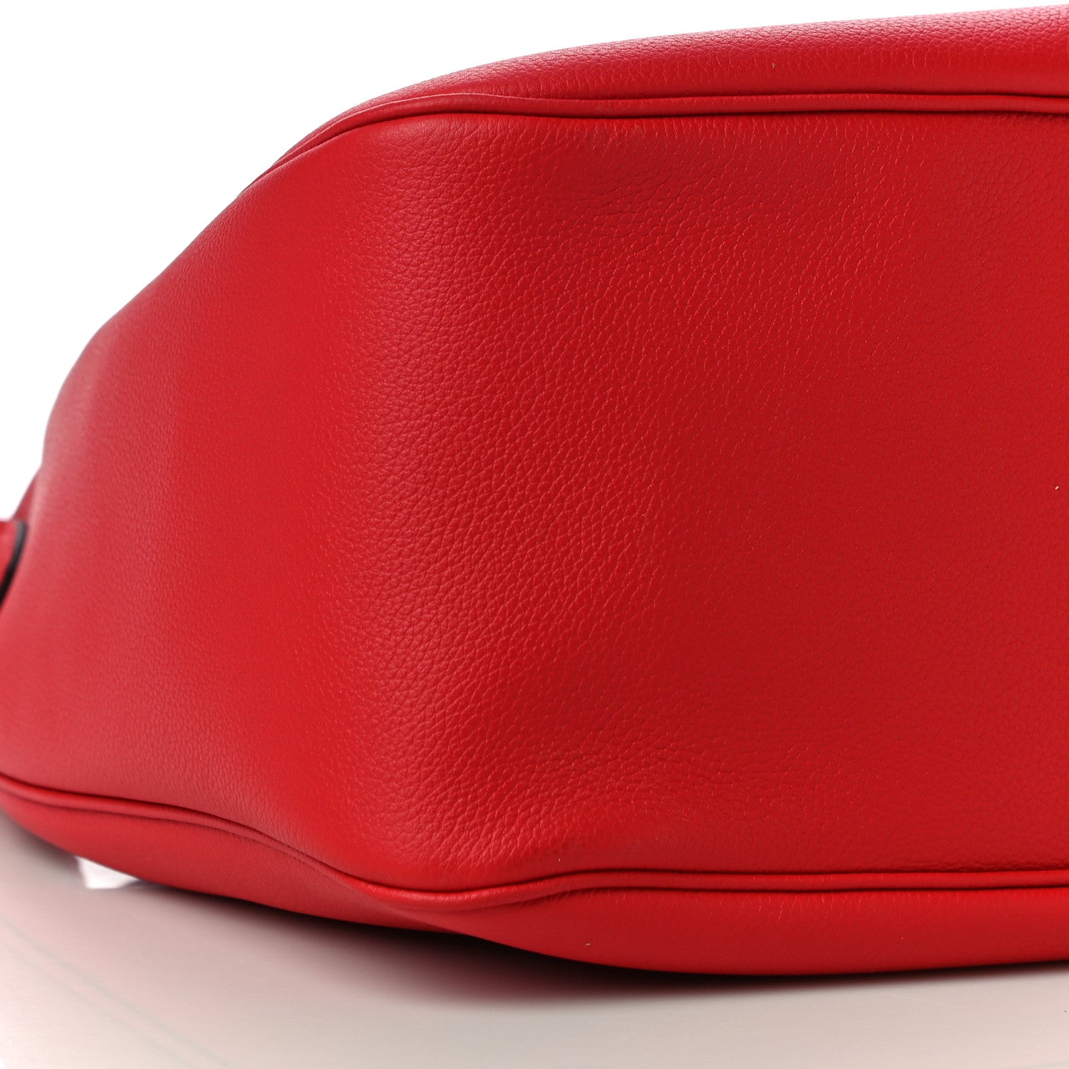 Versace Grained Calfskin La Medusa Bucket Bag Red 9 of 10