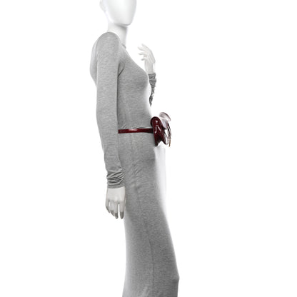 Christian Dior Patent Diorissimo Saddle Belt Bag Dark Red 2 of 10