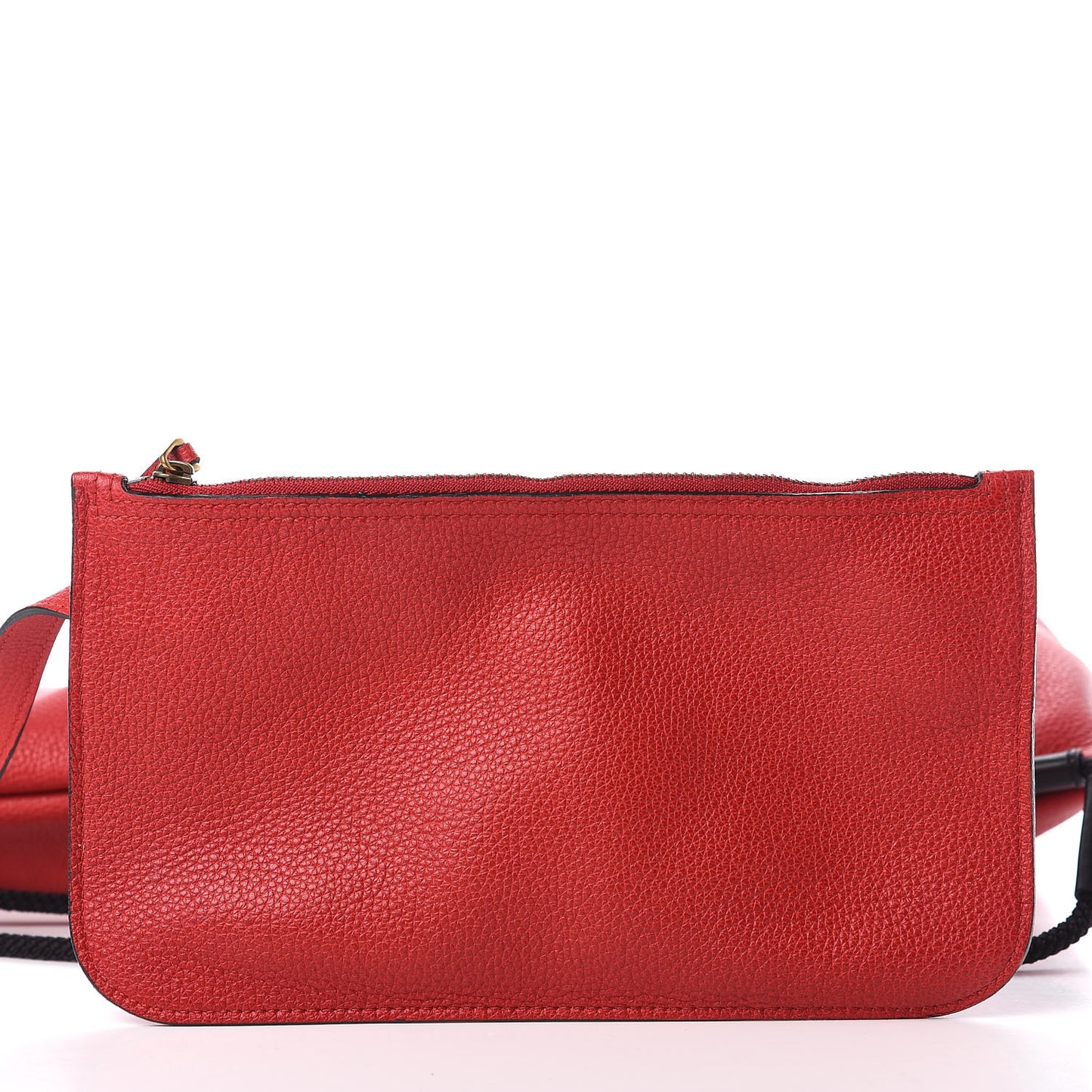 Calfskin Mens Logo Drawstring Backpack Red