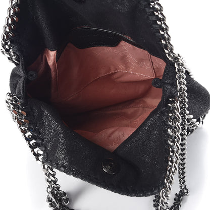 Stella McCartney Shaggy Deer Mini Falabella Fold Over Tote Black 5 of 6