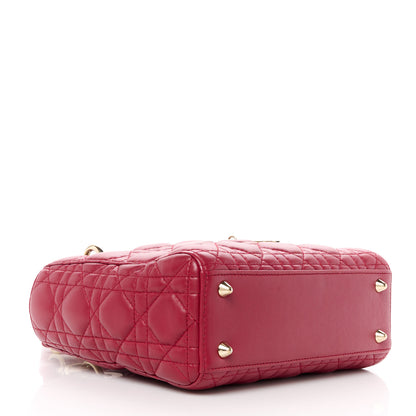 Christian Dior Lambskin Cannage Small Lucky Badges My Lady Dior Red 4 of 10