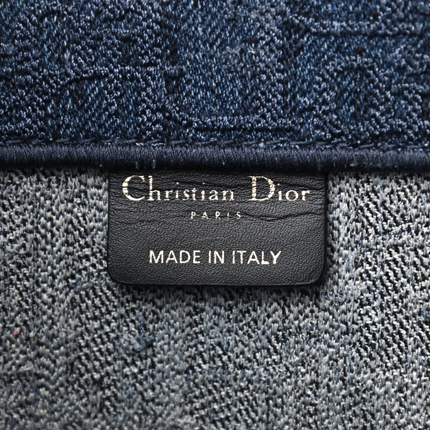 Christian Dior Oblique Denim Book Tote Denim Blue 6 of 8