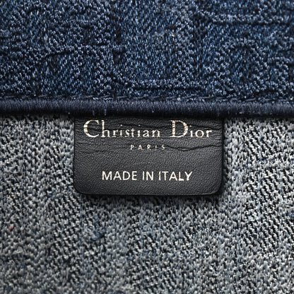Christian Dior Oblique Denim Book Tote Denim Blue 6 of 8